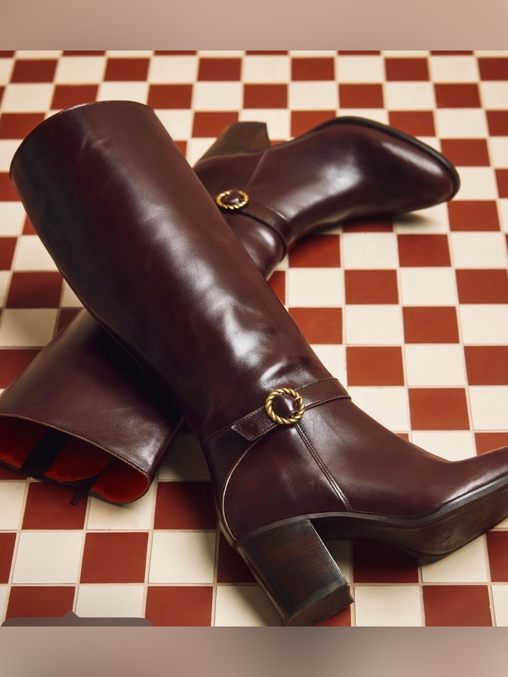 Penelope Chilvers Kemble Florentik Leather Boots Conker EU 41 Like New Worn Once